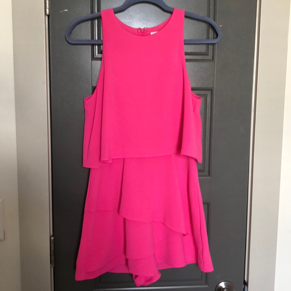 Pink layered romper!!!
